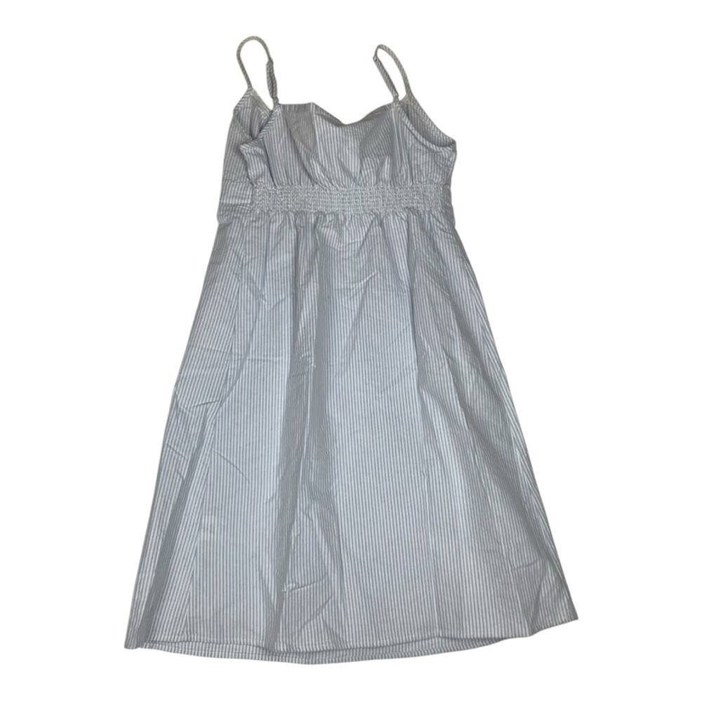 John Galt women's one size small stripe dress blue white seersucker brandy mini - Picture 2 of 13